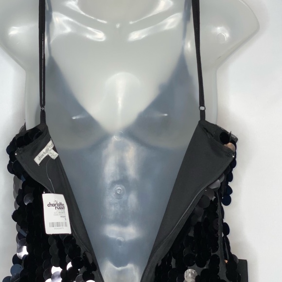 NWT Charlotte Russe Black Sequin Dress SZ Small - Picture 3 of 9